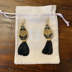Uncommon James Feather & Beaded Earrings